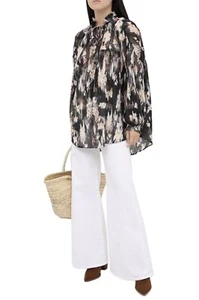 Iro Senk Abstract-Print Silk Blouse NWT - Picture 1 of 12