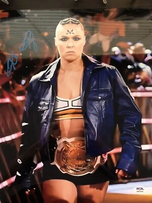 RONDA ROUSEY SIGNED AUTOGRAPH 11x14 METALLIC PHOTO SEXY UFC CHAMPION WWE PSA - Image 1 of 2