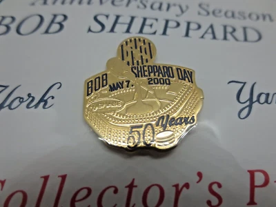 鲍勃·谢泼德 50 周年纪念季纽约洋基队收藏家徽章大通银行 — 第 1/4 张图片