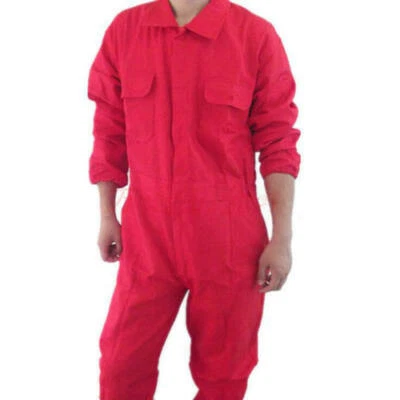 Mens Welding dust-proof zip Overall Boilersuit work jumpsuit pants labor Uniform - Image 1 of 4