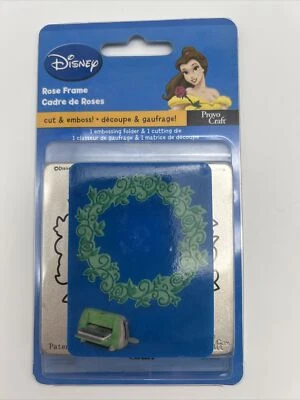 Rare! ROSE FRAME DISNEY CUTTING DIE AND EMBOSSING FOLDER - Cuttlebug 37-1720 - Image 1 of 3