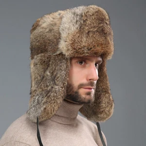 Caliente Cálido Sombrero Ruso Tschapka Ushanka Sombrero de Piel Schapka Sombrero de Invierno Sombrero de Trampero - Imagen 1 de 21