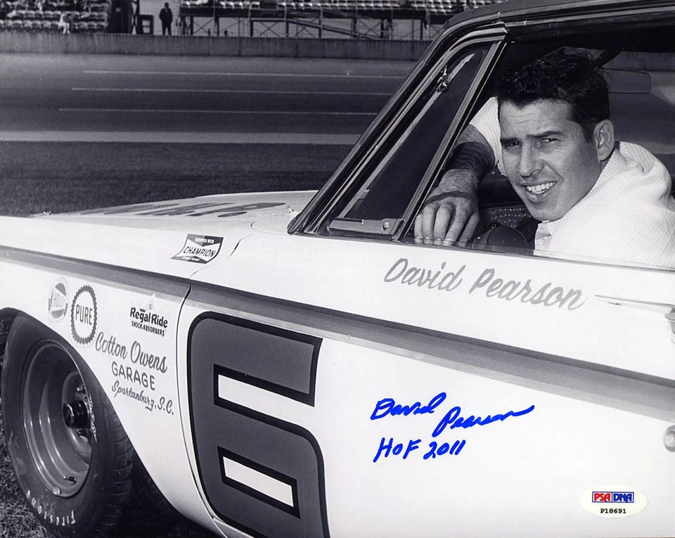 David Pearson SIGNED 8x10 Photo + HOF 2011 NASCAR LEGEND PSA/DNA AUTOGRAPHED - Image 1 of 1