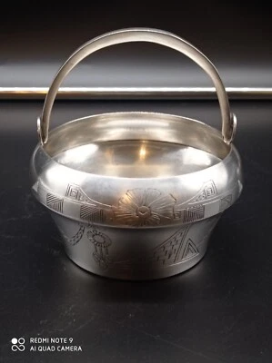 Ancien Pot , coupe,seau ,coupelle , bol en argent massif RUSSE XIX , poinçonné . - Photo 1/4