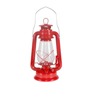 12" Hurricane Lantern (Red) Kerosene Camping Lamp - Picture 1 of 7