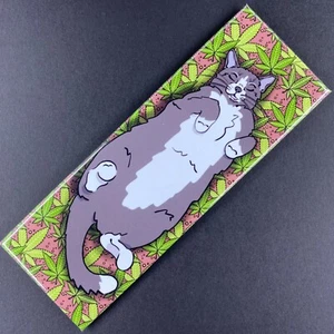 420 Tuxedo Cat Magnet Handmade Pet Portrait Stoner Gifts Kitchen Decor 1.5x4.5" - Picture 1 of 12