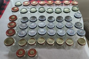 50 Baby Food Jars Empty Clean Glass for Storage, Crafts, Etc. Assorted sizes - Picture 1 of 5