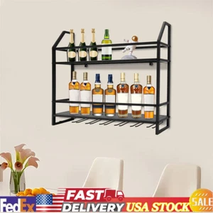 Scaffale portabottiglie portabottiglie vino da parete portabottiglie bar vino NUOVO - Foto 1 di 12