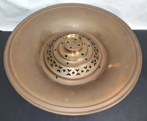 Antique Russian Brass Ewer Tea Heater Charcoal Burner Bowl Rustic Centerpiece - Picture 1 of 7