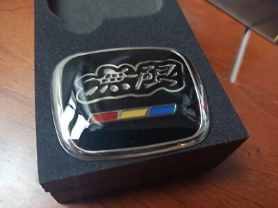 MUGEN BLK STEERING BADGE EMBLEM HONDA CIVIC TYPE R FN2 FD2 FK2 FK8 VTEC ACCORD - Image 1 of 4