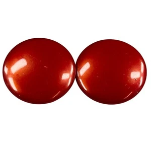 Vintage Rotton Runde Scheibenform Clip-On Ohrringe Damen Schmuck Retro - Bild 1 von 22