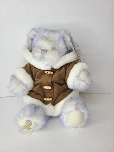 2002 Build A Bear Nikki Purple Tip 12" Plush Child Cancer Awareness NWT - Picture 1 of 15