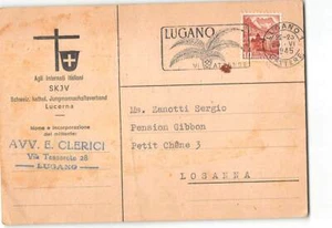 15594 HELVETIA LUGANO TO LOSANNA - AGLI INTERNATI SKJV LUCERNA - Picture 1 of 2