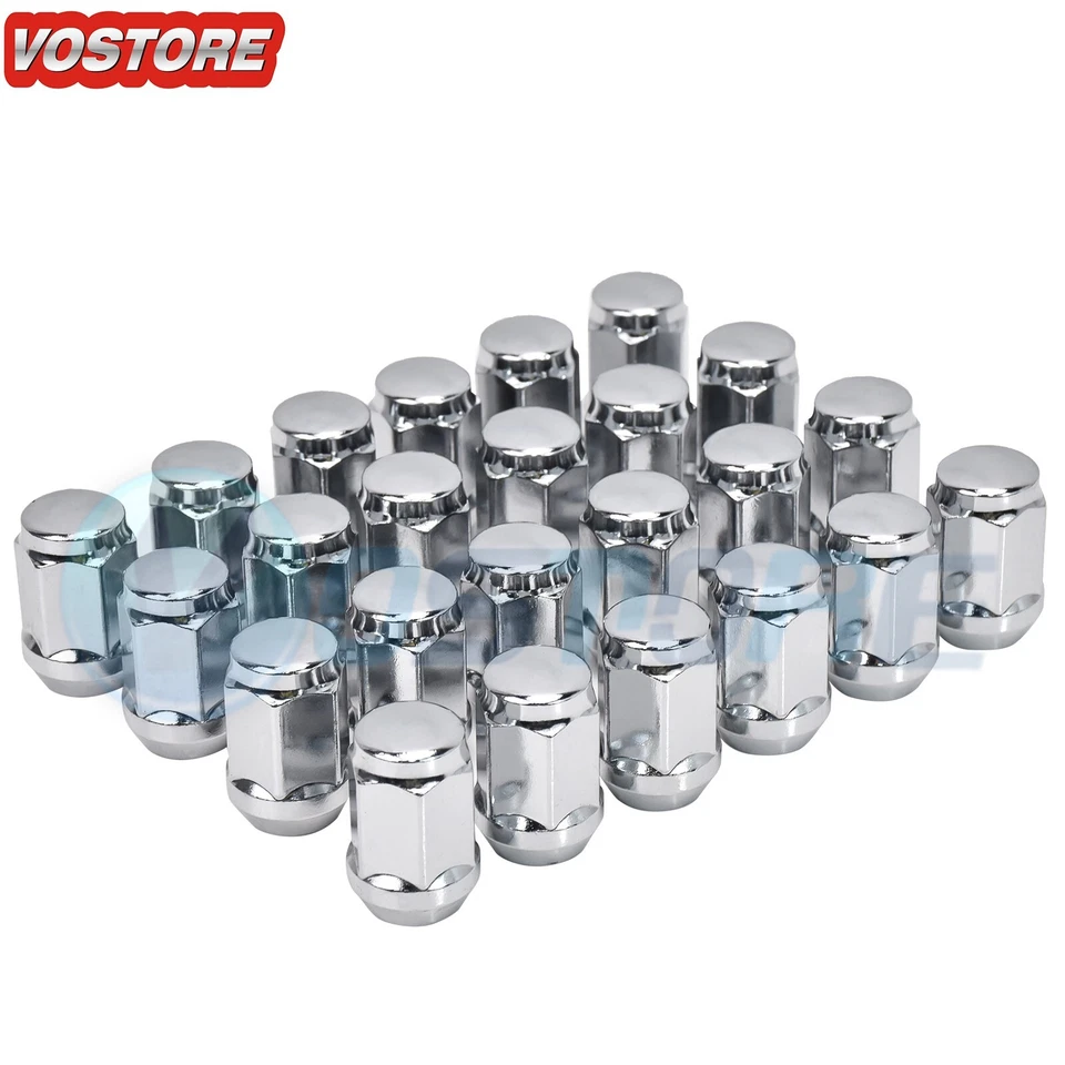(24) 7/16-20 Chrome Bulge Acorn Lug Nuts for Chevy GMC Blazer K10 K5 V1500 7/16 - Image 1 of 4
