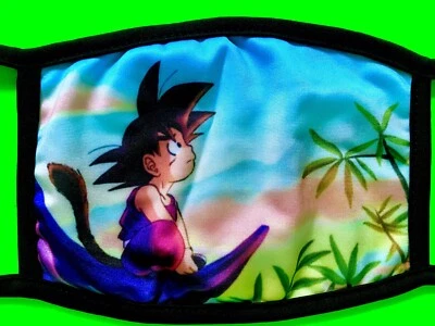 NUEVO Dragon Ball DBZ Goku Palmeras Anime Máscara Facial Cubierta Reutilizable VENDEDOR DE EE. UU. Foto 1 de 4