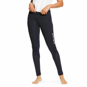 Ariat Women's Eos Knee Patch Riding Tights - Navy -  UK 8 to 18 - Picture 1 of 2