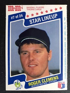 1987 M&M's Star Lineup #7 Roger Clemens