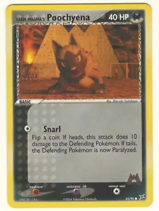 POKEMON TEAM AQUA'S POOCHYENA 65/95 - TARJETA EX AQUA VS. MAGMA - ¡SIN PRECIO NUEVO/COMO NUEVO!¡! - Imagen 1 de 2