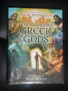 Signed Rick Riordan Percy Jackson's Greek Gods Oversized Hardcover Near Fine - Picture 1 of 4
