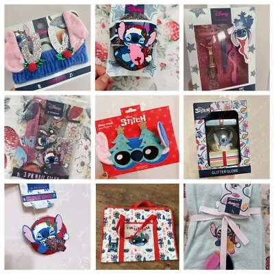 Primark Stitch Navidad Diadema Cepillo Pinzas Maquillaje Regalo Navidad