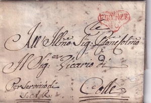 JJ798-TOSCANA-PREF. FIRENZE (CON ANNULLO A "CUORE") X COLLE 1776 - Foto 1 di 1
