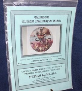 Design by Helga Counted Cross Stitch Pattern - Cahoon Clock Makers Sign - Picture 1 of 2