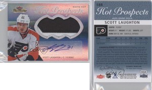 2013-14 Fleer Showcase White Hot /3 Scott Laughton #188 RPA Rookie Patch Auto RC