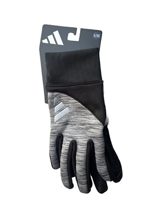 Adidas Warm COLD.RDY Running Comfort Gloves Black /Gray Adult Mens L/XL - Image 1 of 2