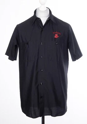 Camisa de Trabajo Lucky 13 Apparel Talla M L Roja Gorra Manga Corta Negra V Foto 1 de 4