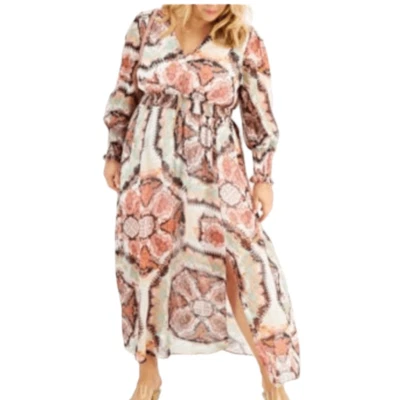 Maxi Vestido INC Talla Grande Manga Abullonada Talla 3X Foto 1 de 4