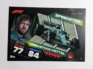 148 - Turbo Attax F1 2022 Trading Card - Speedster - Sebastian Vettel - Picture 1 of 2