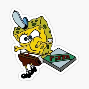 Spongebob Krusty Krab Pizza Vinyl Die Cut Sticker - Picture 1 of 1