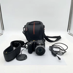 Cámara digital Nikon Coolpix L340 zoom 28X estuche y cable AV FUNCIONA - Imagen 1 de 12
