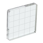 2" x 2" Acrylic Stamp Block Clear Stamping Block with Grid Lines Square