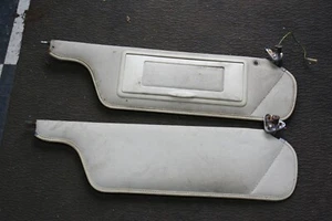 1974 COUGAR XR-7 Driver & Passenger Side Sun VisorS WHITE WITH MIRROR & LIGHTS - Picture 1 of 10
