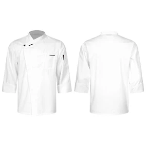 Womens Mens Tops Cookings Chef Coat Canteen Patchwork Work Pockets Kitchen Cook - Picture 1 of 59