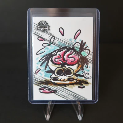 2022 GARBAGE PAIL KIDS KRASHERS SKETCH CARD BRAINY JANIE BY GPK NIK. CS - Image 1 of 2