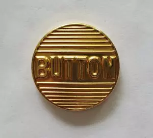 Round Metal BUTTON Imprint Shank Vintage Buttons 30L - 3/4" - 19mm (B337B) - Picture 1 of 4