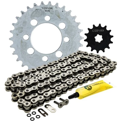 Комплект нишевых звездочек цепей Kawasaki Z125 Pro 14/30 зуб 420 уплотнительное кольцо переднее заднее - Изображение 1 из 4