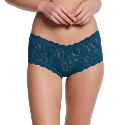 Hanky Panky Women Riviera Blue Signature Lace Intimates Boyshort Panties Size XS - Image 1 of 3