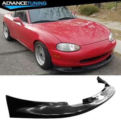 Fits 99-00 Mazda Miata MX-5 GV Style Front Bumper Lip Spoiler Unpainted Body Kit Foto 1 de 4