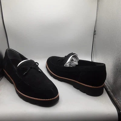 Vionic Finley Loafers Women's 11M Black Suede Slip-on Bow A152 - Image 1 of 4