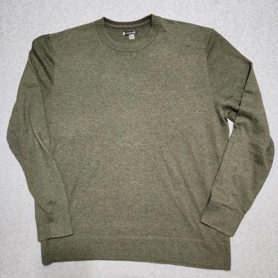 Smartwool Sweater Men's Sparwood Crewneck Green Heather Wool Blend Size XL Logo - Image 1 of 4