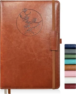 Notizbuch Journal für Damen Herren,256 Seiten A5 Hardcover Leder Journaling Notizbuch - Bild 1 von 7