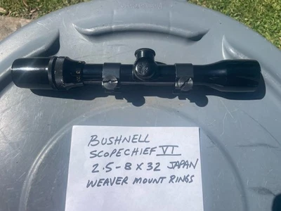 Pañuelo telescópico Bushnell VI 2,5-8 X 32 mm Vari Power Japón montaje tejedor dúplex retico Foto 1 de 4