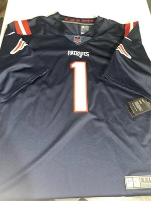 Camiseta Nike on Field NFL New England Patriots Can Newton #1 tamanho 2XL nova com etiquetas - Imagem 1 de 4