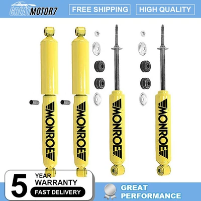 4PCS Monroe Front Rear Shock Absorber Assembly for Ford Bronco 5.0L 1968-1977 - Image 1 of 4