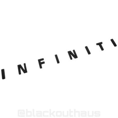 Infiniti Emblem Letter Set For Trunk Gloss Black - image 1 of 4