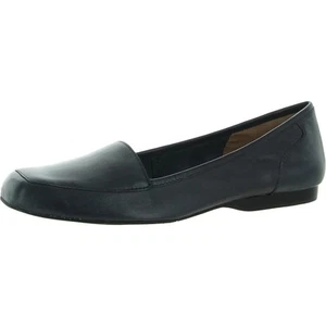 Array Womens Freedom Navy Leather Loafers Shoes 9 Narrow (AA,N) BHFO 7070 - Picture 1 of 3