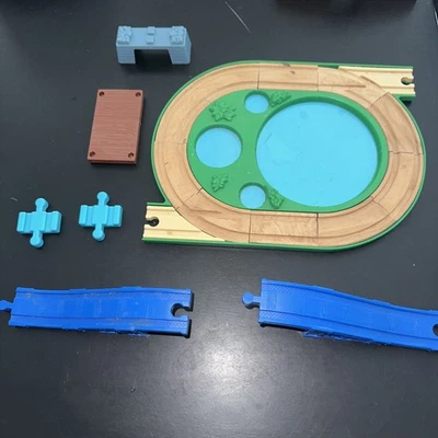 Learning Curve Gullane Thomas Train Track Around Lake Pond Misc Pieces Lot Of 7 - Image 1 of 4